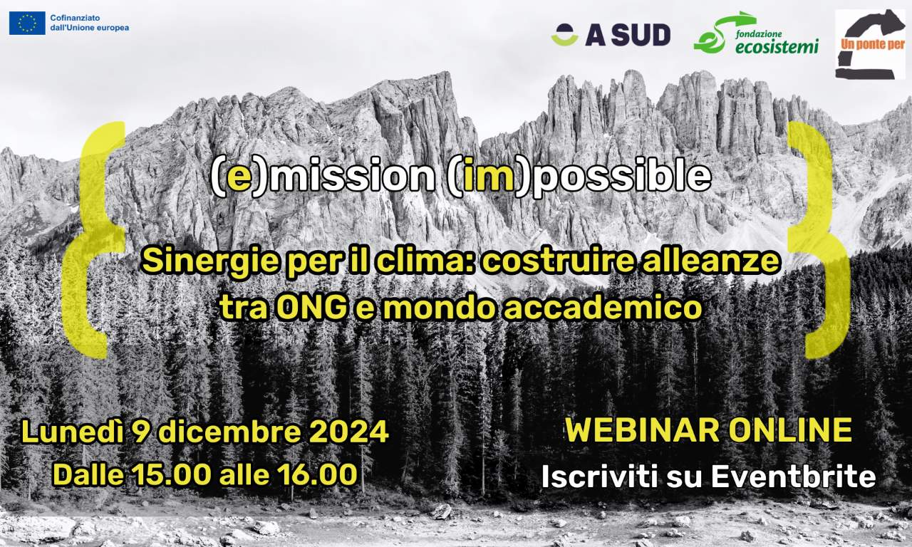 09.10.2024 | Sinergie per il clima: costruire alleanze tra ONG e mondo accademico